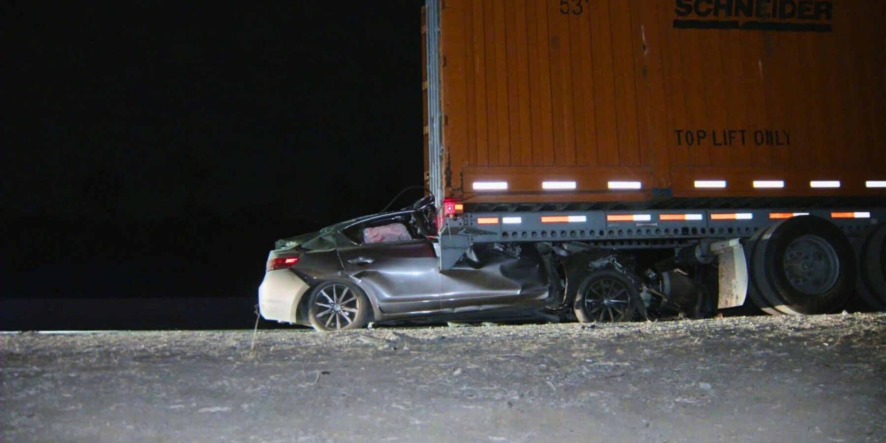 Driver Killed After Crashing Into Stalled Big Rig